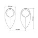 Admiral Mini Waterloos Urinoir Zwart GRP Horizontale Connectie Uridan®