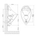 Admiral Mini Waterloos Urinoir Zwart GRP Horizontale Connectie Uridan®