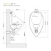 Admiral Waterloos Urinoir Wit GRP Horizontale Connectie Uridan®