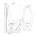 Captain Waterloos Vrouwen Urinoir Unisex Grijs GRP High Tech Verticale Connectie Uridan®