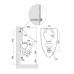 Master Waterloos Urinoir Wit GRP Horizontale Connectie Uridan®
