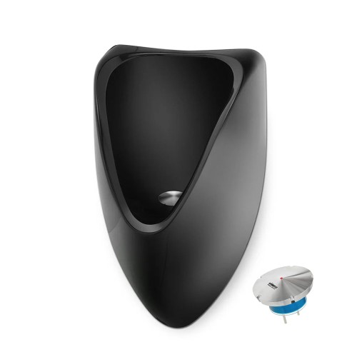 Master Waterloos Urinoir Zwart GRP High Tech Horizontale Connectie Uridan®