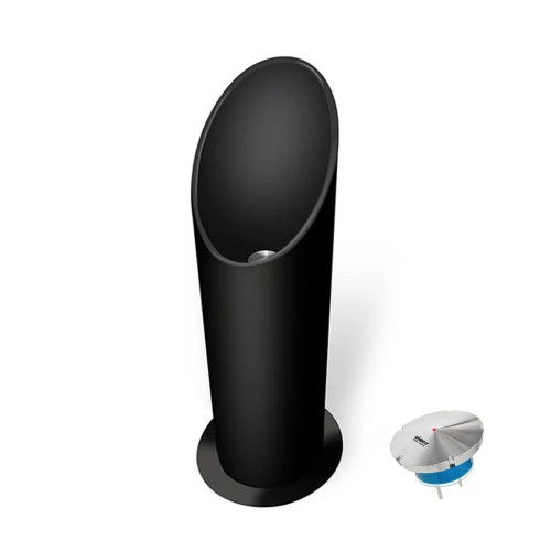 Pylon Zuil Waterloos Urinoir Zwart GRP High Tech Verticale Connectie Uridan®